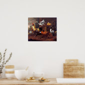 Melchior d'Hondecoeter Chicken Yard Poster (Keuken)