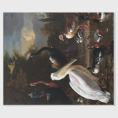 Melchior d'Hondecoeter de drijvende doether Cadeaupapier (Vlak)