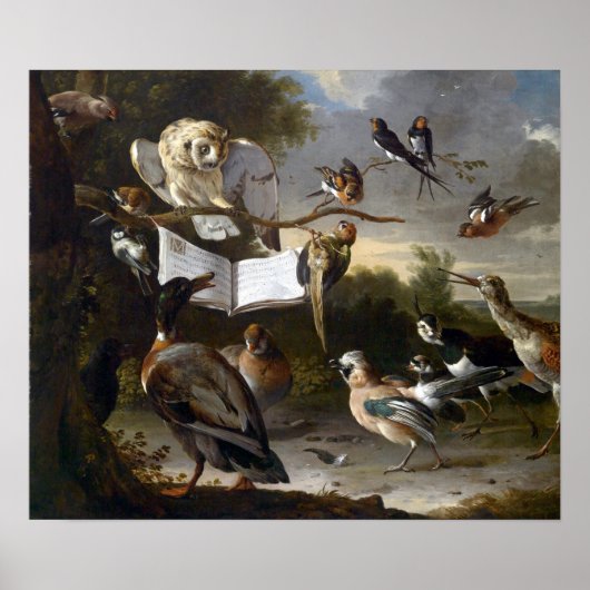 Melchior d'Hondecoeter The Concert of Birds Poster (Voorkant)