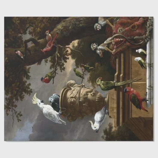 Melchior d'Hondecoeter The Menagerie Cadeaupapier (Vlak)