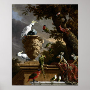 Melchior d'Hondecoeter The Menagerie Poster