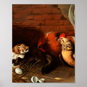 Melchior d'Hondecoeter - Vogels in een park Poster