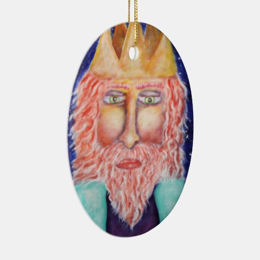 "Melchior" Drie kerstkunst Keramisch Ornament (Rechts)