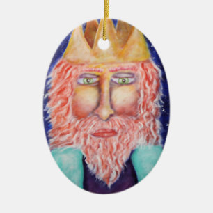 "Melchior" Drie kerstkunst Keramisch Ornament