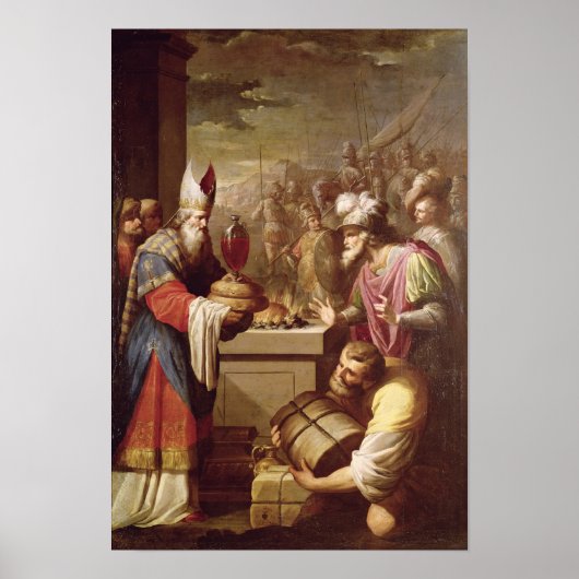 Melchizedek Offering Bread and Wine Poster (Voorkant)
