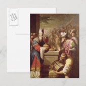 Melchizedek Offering Brood en wijn Briefkaart (Voorkant / Achterkant)