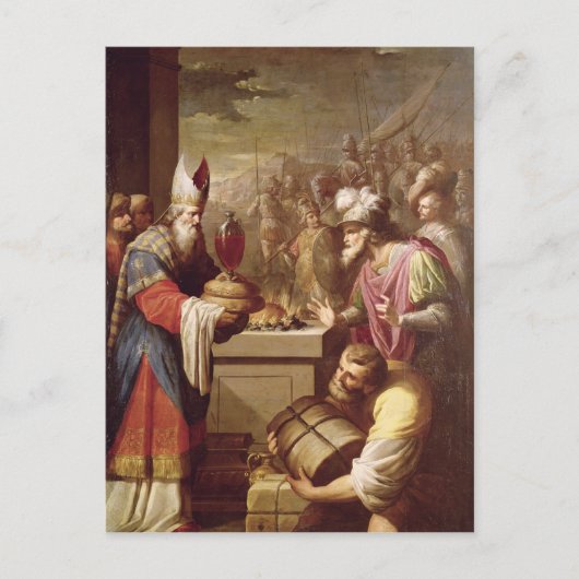 Melchizedek Offering Brood en wijn Briefkaart (Voorkant)