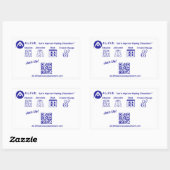 Meld u nu aan rechthoekige sticker (Vel)