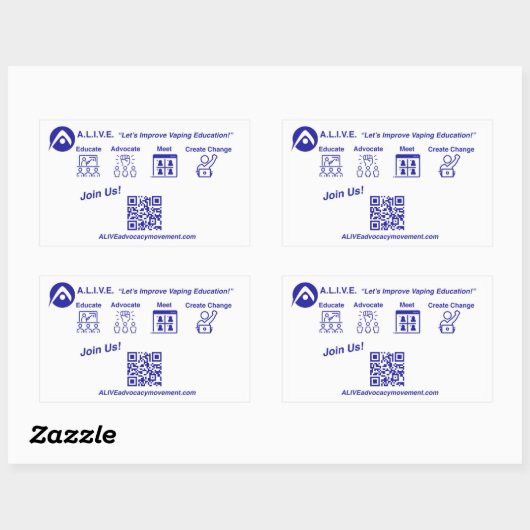 Meld u nu aan rechthoekige sticker (Vel)