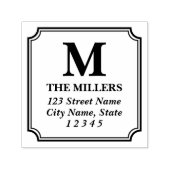 Meldadres moderne klassieke familienaam  zelfinktende stempel (Design)