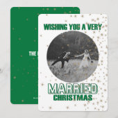 Melding met gehuwde kerstmis kaart (Voorkant / Achterkant)