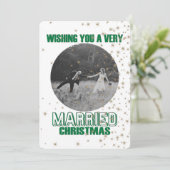 Melding met gehuwde kerstmis kaart (Staand voorkant)