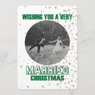 Melding met gehuwde kerstmis kaart