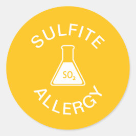 Melding met sulfietallergie ronde sticker