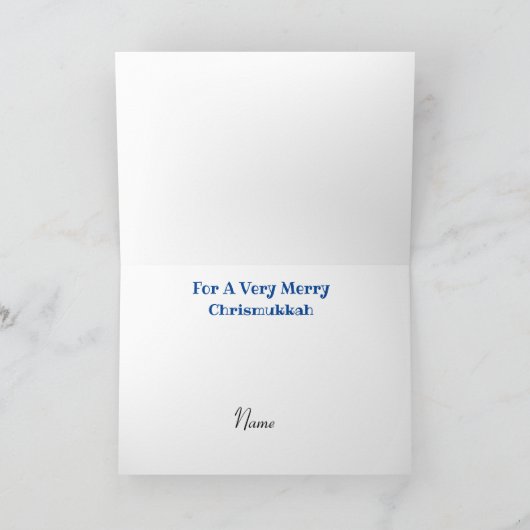 Melding Snowman Chrismukkah Card Kaart (Binnen)