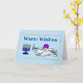 Melding Snowman Chrismukkah Card Kaart (Gele Bloem)