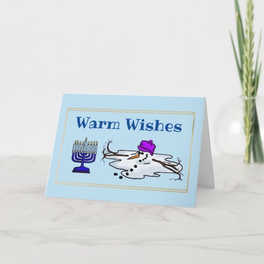 Melding Snowman Chrismukkah Card Kaart (Voorkant)