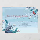 Melding van de uitnodiging voor de geboorte van Sn (Voorkant / Achterkant)