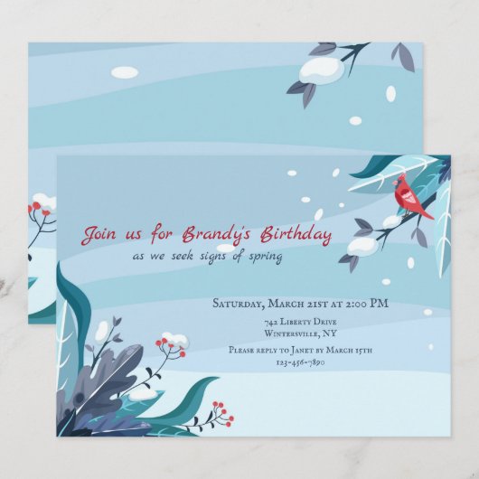 Melding van de uitnodiging voor de geboorte van Sn (Voorkant / Achterkant)