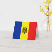 Melding van de vlag van Moldavië Kaart (Gele Bloem)