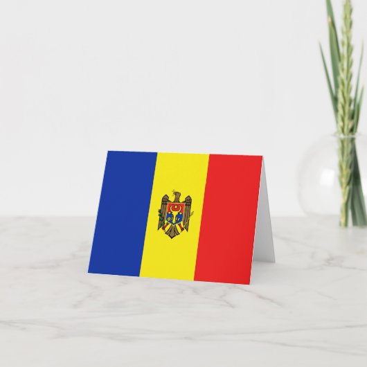 Melding van de vlag van Moldavië Kaart (Voorkant)