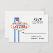 Melding van een bruiloft in Las Vegas RSVP Kaartje (Voorkant / Achterkant)