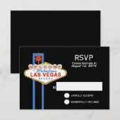 Melding van een bruiloft in Las Vegas RSVP Kaartje (Voorkant / Achterkant)