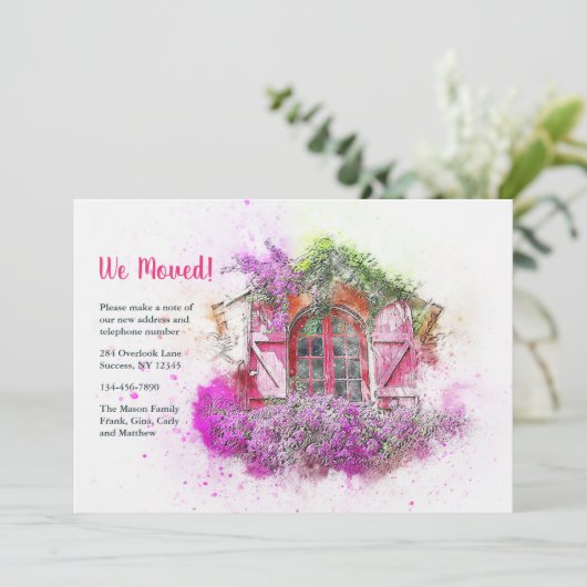 Melding van raamplanten aankondiging (Staand voorkant)