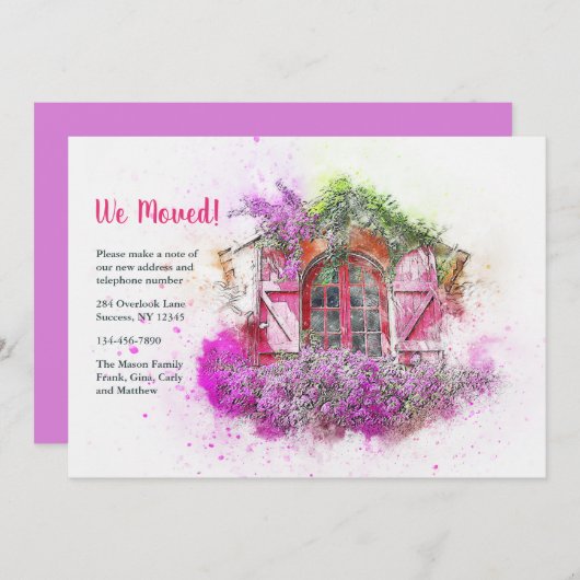 Melding van raamplanten aankondiging (Voorkant / Achterkant)