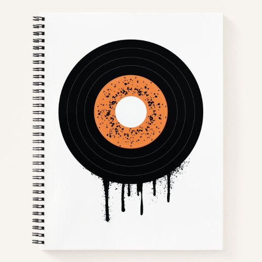 Melding van vinyllp bij het smelten notitieboek (Voorkant)