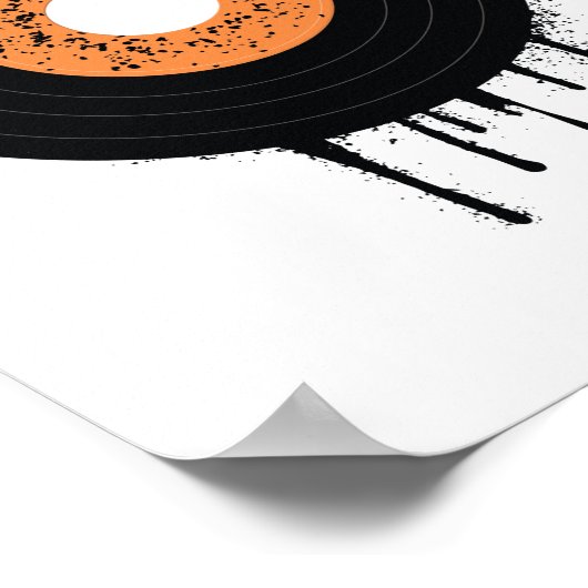 Melding van vinyllp bij het smelten poster (Hoek)