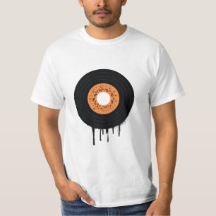 Melding van vinyllp bij het smelten t-shirt