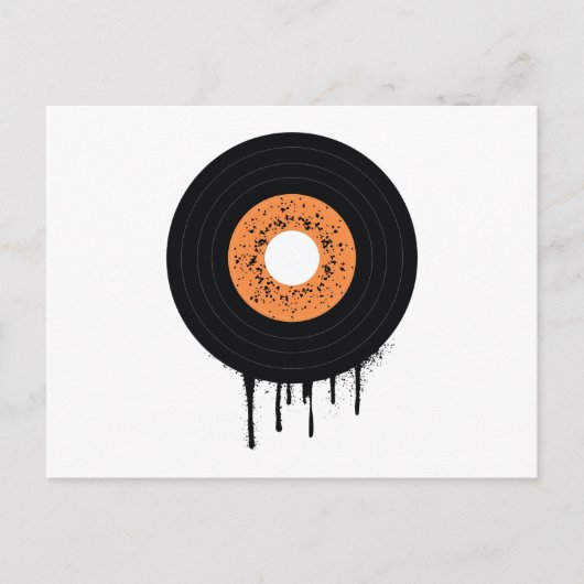 Melding van vinyllp bij het smelten uitnodiging briefkaart (Voorkant)