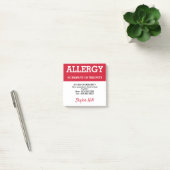 Melding Voedselallergie Persoonlijk Noodcontact Post-it® Notes (Kantoor)