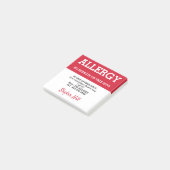 Melding Voedselallergie Persoonlijk Noodcontact Post-it® Notes (Schuin)