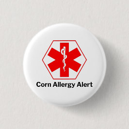 Melding voor maïsallergie ronde button 3,2 cm