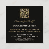 Melding witwasgoed, zwart klasje vierkante visitekaartje (Achterkant)