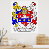 Mele Coat of Arms (Italiaans) Poster (Keuken)