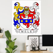 Mele Coat of Arms (Italiaans) Poster (Thuiskantoor)