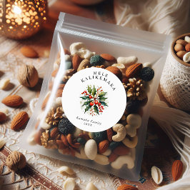 Mele Kalikemaka Holiday Aangepaste tekst Ronde Sticker