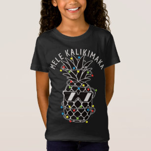 Mele Kalikima Ananas Kerstverlichting Kerstmis gez T-shirt