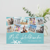 Mele Kalikimaka 10 foto-collage Feestdagenkaart (Staand voorkant)