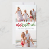 Mele Kalikimaka 2 Foto Collage Moderne Kerstmis Feestdagenkaart (Voorkant)