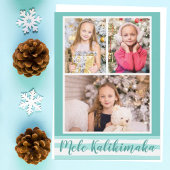 Mele Kalikimaka | 4 Blauwgroen kerstfeest Feestdagenkaart