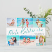 Mele Kalikimaka 6 Foto Collage Kerstvakantie Feestdagenkaart (Staand voorkant)