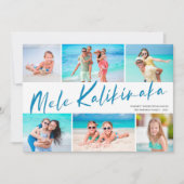 Mele Kalikimaka 6 Foto Collage Kerstvakantie Feestdagenkaart (Voorkant)