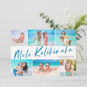 Mele Kalikimaka 6 Foto Collage Kerstvakantie Feestdagenkaart (Staand voorkant)