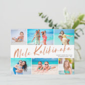 Mele Kalikimaka 6 Foto Collage Kerstvakantie Feestdagenkaart (Staand voorkant)