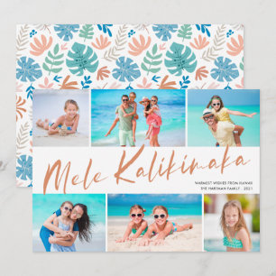 Mele Kalikimaka 6 foto-collage Kerstvakantie Feestdagenkaart