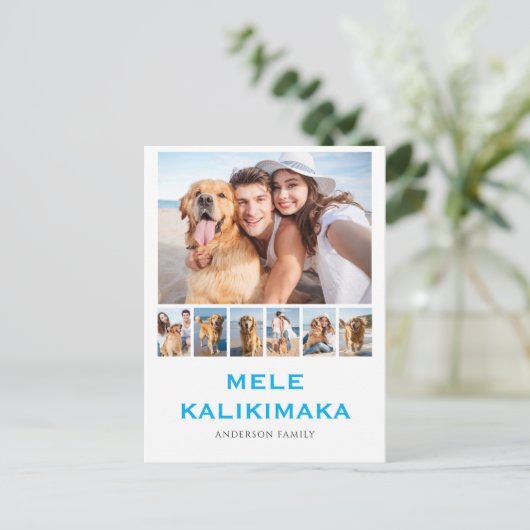 Mele Kalikimaka 7 Fotocollage Kerstmis Feestdagenkaart (Staand voorkant)